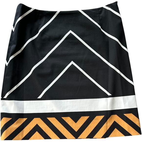 EUC PER SE by Carlisle Skirt Gold, Black & White Size 14 - Picture 1 of 5